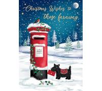 Piccadilly Greetings Biglietto di Natale per coloro che sono lontani cassetta delle lettere Westie - 22,9 x 15,2 cm