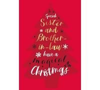 Piccadilly Greetings Biglietto di Natale per una sorella speciale e un cognato con testo a forma di albero - 22,9 x 15,2 cm