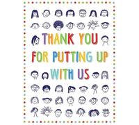 Piccadilly Greetings Biglietto di ringraziamento per insegnante per Putting Up With Us - 20,3 x 15,2 cm