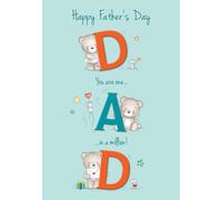 Piccadilly Greetings Biglietto per la festa del papà, con scritta Dad You are One in a Million, 23 x 15 cm