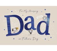 Piccadilly Greetings Biglietto per la festa del papà, per My Amazing Superstar Dad - 22,9 x 15,2 cm