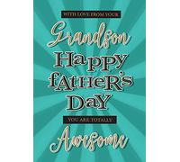Piccadilly Greetings - Biglietto tradizionale per festa del papà da nipote, 22,9 x 15,2 cm