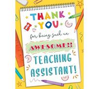 Piccadilly Greetings Blocco note per assistente didattico con scritta Thank You, 20,3 x 15,2 cm