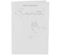 Piccadilly Greetings Group Ltd Bella cupola in argento con simpatia profonda, biglietto di auguri bianco, 7 x 5 cm
