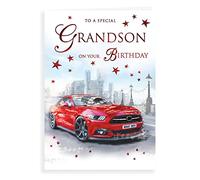 Piccadilly Greetings Group Ltd Regal Publishing - Biglietto di auguri per nipote, 22,9 x 15,2 cm, colore: Grigio