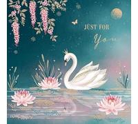 Piccadilly Greetings Just for You - Biglietto bianco a forma di cigno, 160 mm quadrati