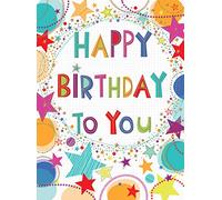 Piccadilly Greetings Moderno biglietto di compleanno grande - 30,5 x 22,9 cm