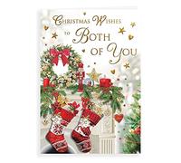 Piccadilly Greetings Regal Publishing C85468 - Biglietto natalizio tradizionale, 22,9 x 15,2 cm, colore: Verde/Beige/Rosso/Giallo