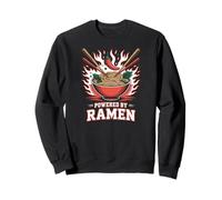 Piccante Alimentato da Ramen Bowl Flames Anime Foodie Felpa