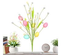 Picche di Pasqua,Decorazione Primavera riutilizzabile e decorativa | Uova multicolore e frutti di bosco | Per la casa e le feste interne all'aperto, vaso cesto bouquet centro tavolo