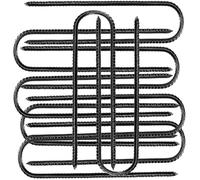 Picchetti Ancoraggio A Terra 30cm, Ancore Da Terra Giardino In Acciaio Zincato,Picchetti Di Ancoraggio A Terra Per Il Fissaggio Di Recinzioni,Campeggio,tende,tettoie(Nero,U-type 30cm(10pcs))