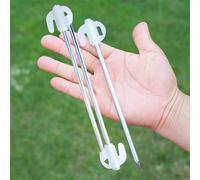 Picchetti da campeggio Glow 20 pezzi Picchetti per tenda in acciaio zincato resistente 7,8 pollici di lunghezza, visibilità notturna luminosa per terreni duri, tende, tende da sole e gazebo