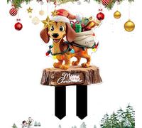 Picchetti Da Giardino per Natale - Segnaletica in Acrilico per Esterno | Forniture per Festa Pannelli Decorativi Esterni per Portico Prato Fioriera Patio Vaso di Fiori Vialetto