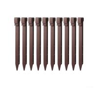 Picchetti da per giardino 10 Pollici 12 Plastica Picchetti da | Materiale plastico , riutilizzabile, resistenza intemperie, colore marrone, non arrugginisce