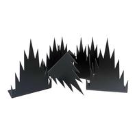 Picchetti di sicurezza in metallo nero, con viti, per esterni, anti-salita, per tenere lontani difensori, ladri, spaventare scoiattoli, miglioramento della sicurezza domestica (nero) (24)