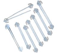 Picchetti luminosi per tende da campeggio, 20 pezzi, 7,8 pollici, picchetti da terra in acciaio zincato resistente, si illuminano al buio per tende, gazebo e tende da sole su terreni difficili