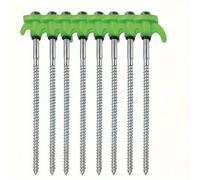Picchetti Metallici Per Tenda Heavy-Duty 4pcs Iron Threaded Tent Stakes - Plastic Handle Metal Screws Camping, Outdoor