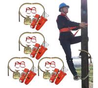 Picchetti per arrampicata su alberi: da 1 a 6 paia, robuste fibbie per piedi da esterno con cinghia di sicurezza, antiscivolo, artigli affilati per una presa sicura su pali di legno e attrezzature per