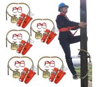 Picchetti per arrampicata su alberi: da 1 a 6 paia, robuste fibbie per piedi da esterno con cinghia di sicurezza, antiscivolo, artigli affilati per una presa sicura su pali di legno e attrezzature per