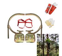 Picchetti per arrampicata su alberi da caccia con guanti, dispositivo per la raccolta di frutta/noci di cocco con meccanismo di bloccaggio, fibbia migliorata del piede (modello 200)