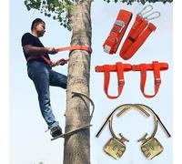 Picchetti per arrampicata su alberi da esterno con imbracatura di sicurezza e passante per i piedi, set di attrezzature antiscivolo per arrampicata sugli alberi, per lavori di manutenzione e