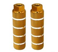 Picchetti per bicicletta in alluminio resistente con impugnatura zigrinata per installazione asse da 9 mm, adatti per bici da strada, mountain bike e bici da pista, finitura rossa (oro)