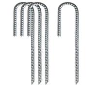 Picchetti per cemento armato, picchetti per tenda in acciaio zincato, ancoraggi da giardino, picchetti per paesaggio, resistenti, con gancio a J, per tettoie, campeggio, trampolini, porte auto, set di