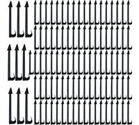 Picchetti per irrigazione a goccia 100 pezzi Picchetti da terra da 4 4 pollici per sistema di irrigazione Forti ancoraggi a terra per linea di goccia Pali di linea nera per forniture da giardino per