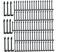 Picchetti per irrigazione a goccia 100 pezzi Picchetti da terra da 4 4 pollici per sistema di irrigazione Forti ancoraggi a terra per linea di goccia Pali di linea nera per forniture da giardino per