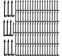 Picchetti per irrigazione a goccia 100 pezzi Picchetti da terra da 4 4 pollici per sistema di irrigazione Forti ancoraggi a terra per linea di goccia Pali di linea nera per forniture da giardino per