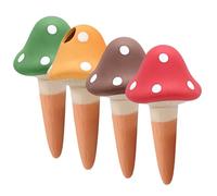 Picchetti per irrigazione automatica, 4 pezzi Picchetti per irrigazione in terracotta, Funghi automatici a rilascio lento, Dispositivi automatici per piante in vaso da interno ed esterno (4 colori)