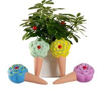 Picchetti per irrigazione delle piante, confezione da 4 pezzi, in terracotta, per giardinieri, coltivatori, balcone, patio, ufficio, serra, terrazza, giardino, verdure, frutta, vacanze, irrigazione