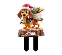 Picchetti per prato di Natale - Decorazioni per feste in cortile esterno, accessori per display per feste, pannelli ornamentali resistenti alle intemperie | accenti da giardino, figurina