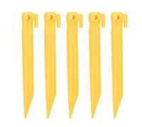 Picchetti per tenda in plastica da 5 pezzi, picchetti per tenda in plastica, gancio per picchetto, campeggio, tenda da spiaggia, paletti adatti per prato all'aperto, spiaggia,