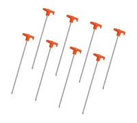 Picchetti per tenda, picchetti resistenti, 8 pezzi, supporto per tenda, telone e tende da esterno per campeggio all'aperto, accessori da campeggio su roccia