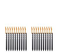 Picchetti per tende, 20 pezzi di picchetti for teloni leggeri, for tende regolabili, chiodi for da 18 cm, in lega alluminio, for campeggio(Black)