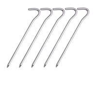 Picchetti per tende, 5/10 pezzi da 18 cm in lega di alluminio con picchetti giardino, terra for amaca, tenda campeggio, sole corda antivento(5pcs Silver)