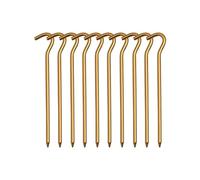 Picchetti Per Tende 5/10PCS 18 centimetri in lega di alluminio punte for tende con gancio picchetti da giardino picchetti for amaca campeggio corda for il vento Tende a baldacchino(10PCS Gold)