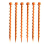 Picchetti per tende, 6 picchetti for tenda da campeggio 26, cm con attacco a vite, antivento, resistenti al vento(Orange)