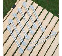 Picchetti per tende da esterno resistenti che si illuminano al buio, 20 pezzi, 7,8 pollici, picchetti in acciaio zincato con teste luminose per tende, teloni e ancoraggio al terreno duro