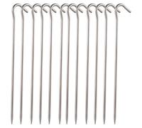Picchetti per tende da terra Picchetti per tettoia Robusti resistenti alla ruggine Leggeri per campeggio Zaino in spalla Giardino Acciaio inossidabile 201 70 mm Confezione da 18 (12)