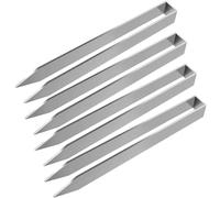 Picchetti per trampolino - 4 picchetti per in acciaio inox | Set di ancoraggi per trampolino leggero in caso di forte, ancoraggio per parco giochi argentati per di rose