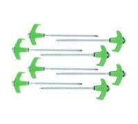 Picchetti resistenti da 20,3 cm a vite per un ancoraggio affidabile al suolo durante le avventure di campeggio all'aperto (verde 8+1)