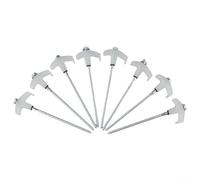 Picchetti resistenti da 20,3 cm a vite per un ancoraggio affidabile al suolo durante le avventure di campeggio all'aperto (bianco 24+1)