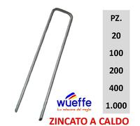 Picchetti telo pacciamatura in acciaio zincato a caldo Antiruggine 15x3cm. Ø3mm