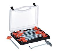 Picchetti Tenda Terra Acciaio Camping Terreni Duri Camp Tent L: 20,5 cm Set 30