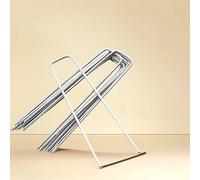 Picchetti zincati per paesaggi resistenti, per barriera contro erbacce, irrigazione, recinzioni, teloni, graffette da giardino in acciaio antiruggine a forma di U (15,2 cm - 100 pezzi)