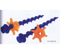 Peggy Peg Picchetti a vite Peg&Stop Small da 16 cm con dado di bloccaggio - 6 picchetti per tutte le piastre di ancoraggio - per 85% di tutti i pavimenti - Piastra di ancoraggio Fix&Go 2.0 accessori