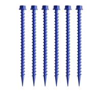 Picchetto da tenda, 6 picchetti for tenda da campeggio 26, cm con attacco a vite, antivento, resistenti al vento(Blue)