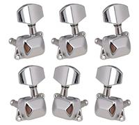 Picchetto di accordatura per corde da 6 pezzi Accordatore a bottone semi-chiuso in metallo 3L3R/6L/6R/2L4R/2R4L Testa dell'accordatore per chitarra Piroli Per Accordatura Per Chitarra (Color : 5)